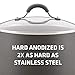 Circulon Radiance Hard-Anodized Nonstick Straining Saucepan, 3-Quart, Gray