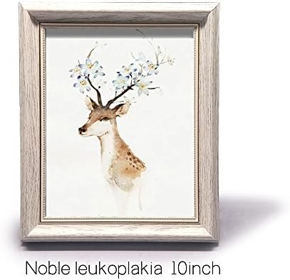 JIANGKE 10x12 Picture Frame - Made to Display Pictures 8x10 with Mat or 10x12 Without Mat (White+Spots, 8"X10")