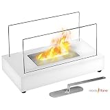 Moda Flame Vigo Table Top Ethanol Fireplace White