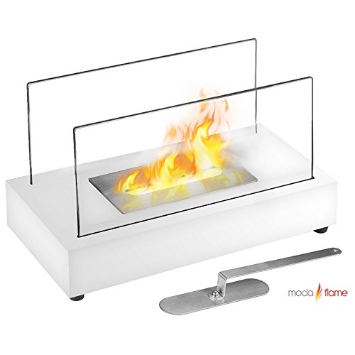 Moda Flame Vigo Table Top Ethanol Fireplace White Buy Online In