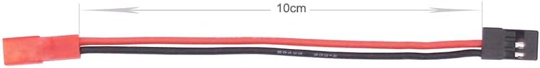 OliYin 10pcs JR Futaba Male Servo Connector Plug to JST Female Adapter Cable 20awg 10cm Silicone Wire for RC Lipo Battery(pack of 10) - Image 4