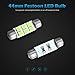 Partsam 44mm Festoon LED Light Bulbs LED Car Interior Lights Map Dome Reading Lights Bulbs 211-2 578 569 Festoon LED Bulb 6-SMD 12V -Ice Blue (Pack of 4)