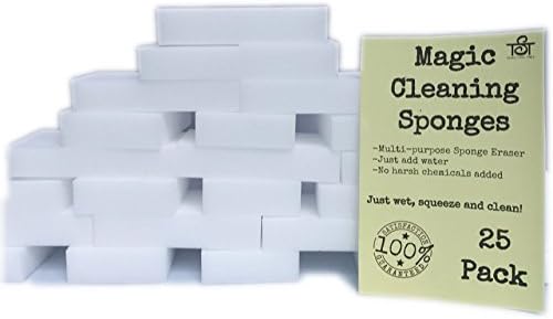 Magic Cleaning Eraser Sponge No Scratch Strong Easy 25 Pack Melamine