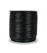 Round Leather Cord, 1mm Black, 25 Meter Spool (~28 Yards) for Beading, Jewelry, Crafts