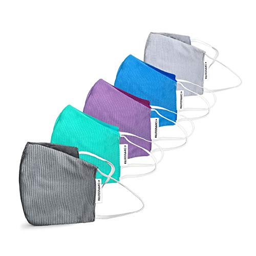 4-Layer, Anti-Microbial, Wash & Reusable, Dust Resistant Fabric Mask- Pack 5