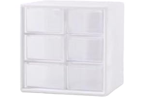 3-Tier 6-Compartment Drawer Storage Box - Stackable Home Organizer for Small Items, Accessories & Sundries
