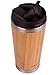 Elegant Reusable Bamboo Eco Travel Mug (Thermos) for Coffee or Tea | Splash-Proof, Easy to Clean Lid | Silicone Tea Infuser Included (15 Oz)