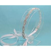 Silver Tone Simply Sweet Ribbon Tie Back Wedding Headband