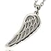 Hawaiian Aromatherapy Essential Oil Diffuser Necklace With Reusable Aroma Diffuser Wing Pendant - Hypoallergenic 316L Stainless Steel Necklace Coated with 925 Sterling Sliver Plated with 16 Inch Chain