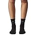 adidas Unisex Energy Running Mid-Crew Sock (1-Pair), Black/Solar Green, Large, (Shoe Size 9.5-12)
