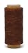Mandala Crafts 150D 210D 0.8mm 1mm Leather Sewing Stitching Flat Waxed Thread String Cord (150D 0.8mm 250M, Brown)