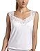 Cinema Etoile Women's Lace Tank Cami,White,X-Large