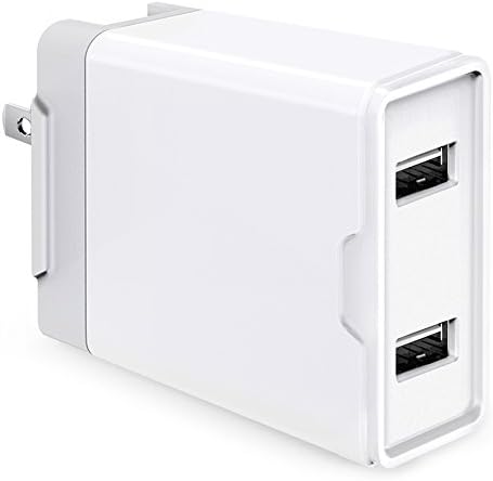 [Upgraded] iPad charger, WELAKER 4.8Amp 24W USB Dual Port Portable Travel Power Adapter Fast Charging and Ultra-Compact Foldable Plug, for iPhone X/8/7/Plus/6/6S/Samsung HTC Nexus Moto Blackberry
