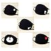 eKoi Kawaii Cute Black Korean Kpop BTS Anime Fashion Soft Comfy Cotton Anti Dust Proof Half Face Mouth Mask Cover for Sick Cough Flu Night Sleeping Winter Outing Adult Youth Kids (5 PC)