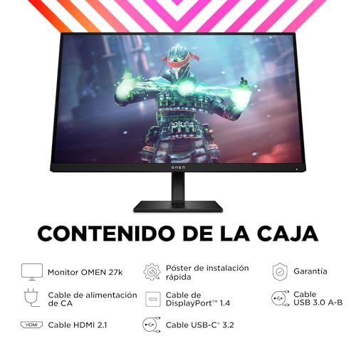 OMEN 27s Monitor Gaming 27" FHD 1920 x 1080 a 240Hz, IPS, 16:9, 1ms, HDMI, Antirreflejo,AMD FreeSync Premium, Compatible con Consolas Negro