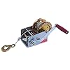 2000lb-1-Ton-Hand-Crank-Steel-Gear-Cable-Wire-Winch-Boat-ATV-Trailer-wHook