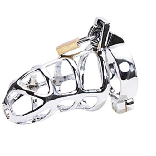 Qandsweet Stainless Steel Male Chastity Lock Devices Metal Cage Chastity Belt Anti Masturbation (1.75') image