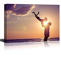 Canvas Wall Art Father's Day Theme Canvas Prints Home Artwork Decoration for Living Room Bedroom - 12x18 inches