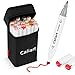 Caliart 24 Colors Skin Tone Markers Dual Tip Twin Marker Set, Alcohol Based Art Markers Artist Permanent Sketch Manga Marker Pens for Portrait Illustration Drawing Coloring
