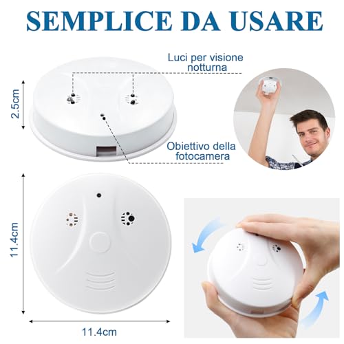 Hidden Camera Wifi 5G Smoke Detector Hidden Camera | 1080P HD WiFi Mini Spy Camera with Night Vision and Motion Detection for Home Security