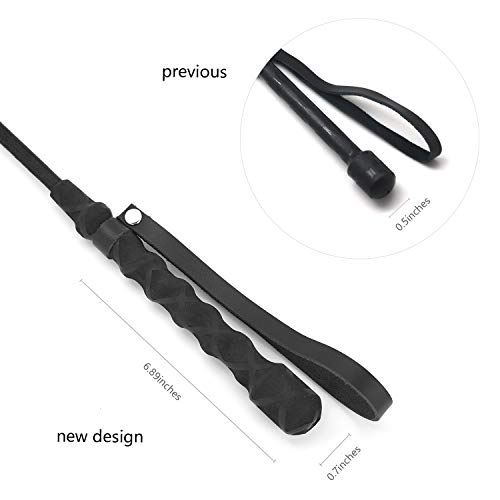 SCARLET KITTEN Riding Crop Horse Whip Spanking with Leather Slapper Circle Shape Jump Bat (Purple) - Thumbnail 3