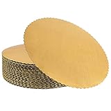 YunKo Cake Boards 10 Inch Round, Gold Cake