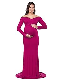 JustVH - Vestido de maternidad con escote en V y escote cruzado