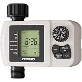 XYGOKO Sprinkler Timer, Programmable Garden Hose Faucet Water Timer with Rain Delay, Manual and Auto Irrigation System, Lawn Outdoor Watering Controller