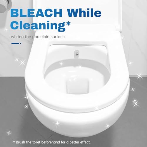 LBOYLOVE® 12 Pcs Toilet Bowl Cleaning Tablets, Automatic Toilet Bowl Cleaner with Bleach for Deodorizing, Descaling, Against Tough Stains, Household Toilet Tank Cleaner