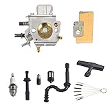 Podoy MS290 Carburetor For STIHL MS290 MS310 MS390 029 039 Chainsaw With Air Filter Fuel Line Repower Kit