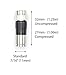 THE CIMPLE CO Coaxial Cable Connector, 4 PCS, RG6 Compression Fitting, Water Tight O Ring, Indoor/Outdoor, F81, F-Type, 75 ohm, 3 ghz, Black