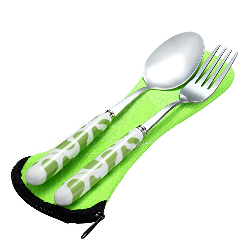 Stainless steel Fork & Spoon Set with Ceramic