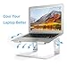 JARLINK Aluminum Laptop Stand, Ergonomic Detachable Laptop Holder Riser Compatible with MacBook Air Pro/Dell XPS/HP/Lenovo (up to 15.6 inches), Silverthumb 2