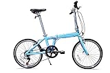 Allen Sports Urban X Aluminum 7 Speed Folding Bicycle, Sky, 12-Inch/One Size