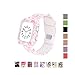 MLQSS Soft Silicone Shockproof Rugged Watch Band with Protective Case for Apple Watch 38mm 42mm,Sport Style Strap Bands Wristband for iWatch Series 3 Series 2 Series 1 Sport Edition