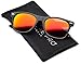 WearMe Pro - Square Retro Classic Mirrored Lens Women and Men Style Frame Sunglasses