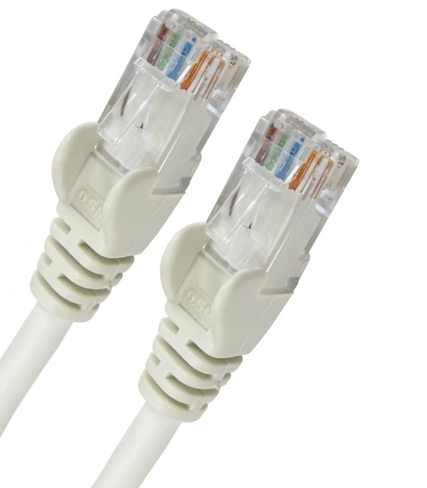 World of Data 1.5m WHITE CAT6 Network Cable (100% Copper Wire) - RJ45 - Ethernet - Patch - LAN - 10/100/1000 - Gigabit