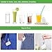 Yoocaa Reusable Silicone Collapsible Straws - 4 Pack Portable Drinking Straw with Carrying Case and Cleaning Brush, BPA Free - White&White&White&White