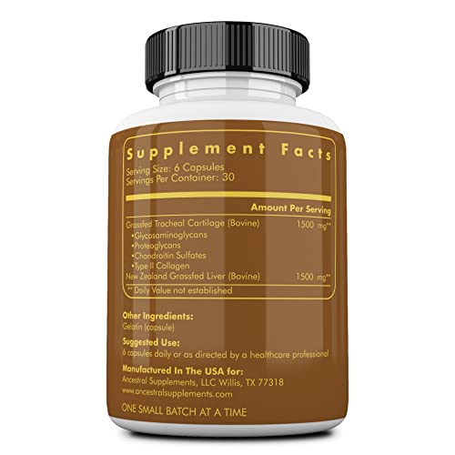 Ancestral Supplements Grass Fed Beef Tracheal Cartilage Supplement with