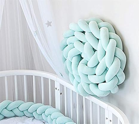 Bleu 2m Railonch Tour De Lit Bebe Coussin Serpent Coussin Tresse Pare Chocs Velours Protection Pour Enfant Bebe Protection Chambre Decor 2m 3m Tours De Lit Bebe Puericulture