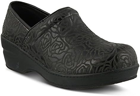 Spring Step Professional Women's Neppie Work Shoe, Black Roses, 8 M US