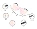 GAMT Rimless Sunglasses Futuristic Shield Mirrored Design (Pink)