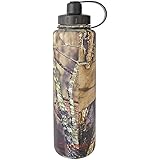 EcoVessel BIGFOOT Triple Insulated Stainless Steel Water Bottle with Tea - Fruit and Ice Infuser - 45 oz - Mossy Oak Camouflage