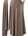 MBJ WSK1071 Womens Lightweight Sleeveless Draped Open Cardigan XL TAUPE