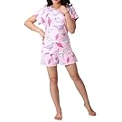 MyFav Women's Cartoon Dinosaur Pajama Ser Soft Lightweight Sleepwear Loungewear