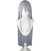 Xingwang Queen Anime Cosplay Wig Long Straight Gray Wigs for Women Girls