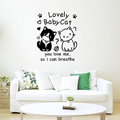 Wall Stickers Cats Vinyl Mural Pet Walls Decal Home Decor Lovely Baby Cat Wall Art For Kids Living Room Decoration Buy Online At Best Price In Uae Amazon Ae