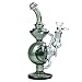 11 Inch Pipe Dual Water Percolator Decorate Glass Bottles at Home Hand-Made Glass Crafts - Easy to Grip and with Ice Shelf （Gray）