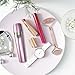Jade Roller for Face, 100% Real Natural Rose Quartz Face Roller Massage Tool Noiseless and Anti Aging Facial Stone Roller and Gua Sha for Body Lymphatic Drainage, Wrinkles, Puffiness, and Fine Lines