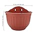 T4U Resin Wall Planter Brick Red Set of 4, Wall Mounted Garden Plant Flower Pot Basket Container Indoor Outdoor Use for Orchid Herb Aloe Succulent Cactus Home Office Porch Wall Decoration Giftthumb 4